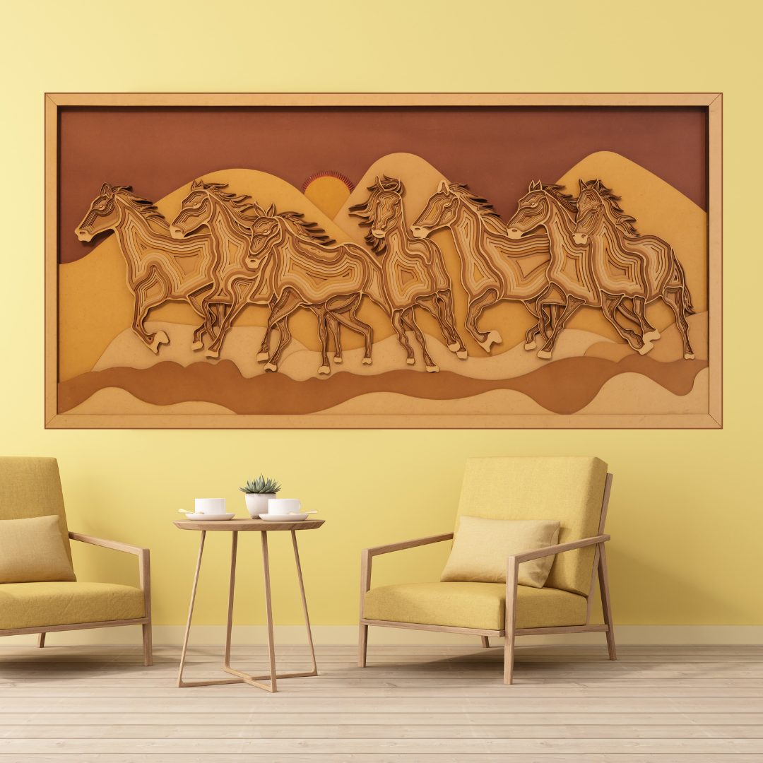 7 Horse Wall art