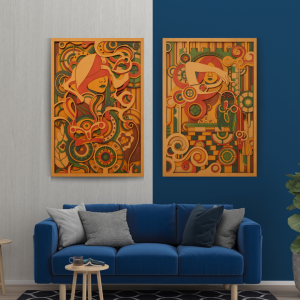 lady 3d art wall mandala