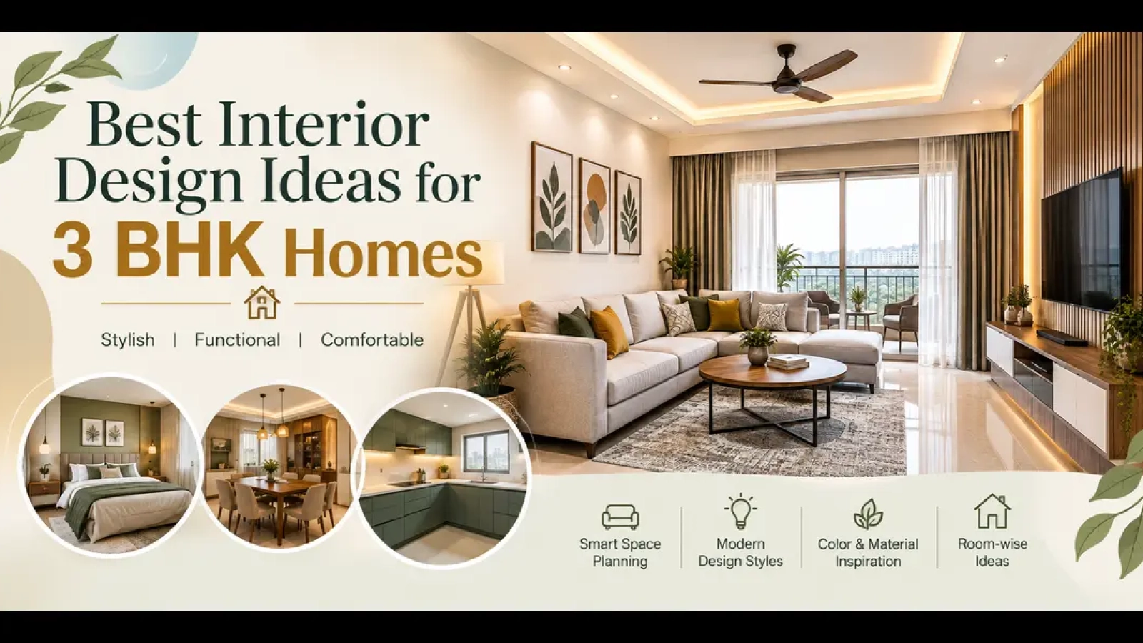 Best Interior Design Ideas for 3 BHK Homes